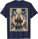 Dog Tarot Card Magician Boho Dark Academia Siberian Husky T-Shirt - T-Shirt | Navy