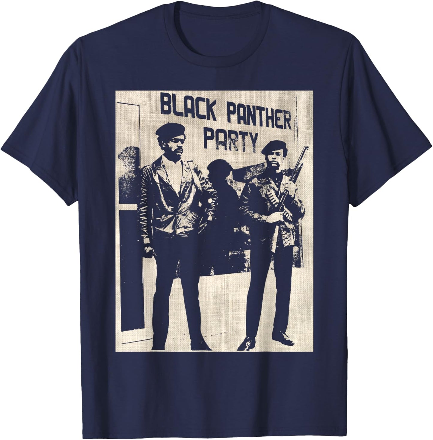 BPP Vintage Black History Self Defense Black Panthers Party Small T-Shirt - T-Shirt | Navy