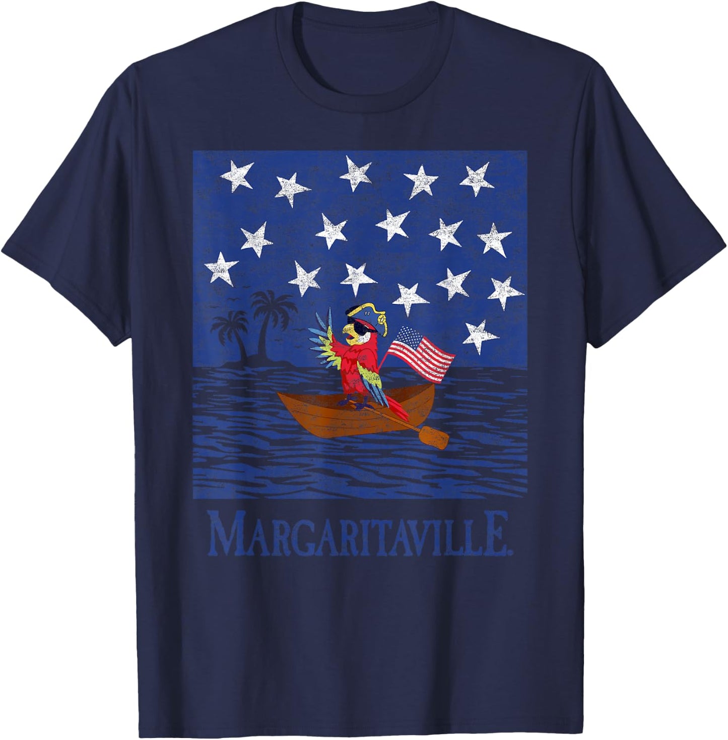 Parrothead Crossing the Delaware T-Shirt - T-Shirt | Navy