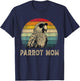 Vintage Parrot Mom Parrot Lovers Mommy Mother's Day T-Shirt - T-Shirt | Navy
