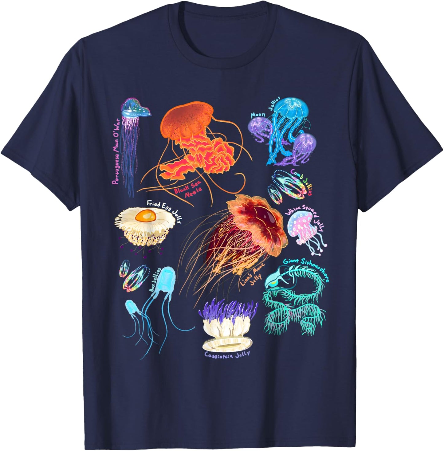 Marine Biology Jellyfish T-Shirt - T-Shirt | Navy