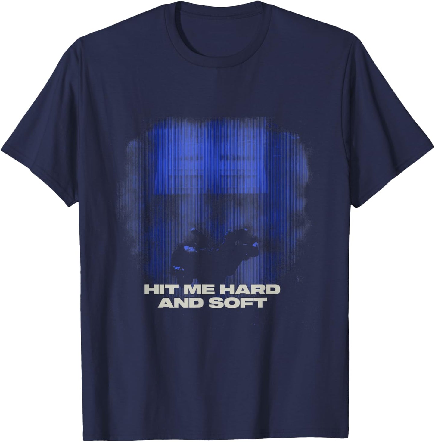 Official Photo Billie Eilish Hit Me Hard and Soft Blue , Black, S T-Shirt - T-Shirt | Navy