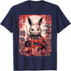 Samurai Bunny Warrior Japanese Ninja Bunny Kawaii T-Shirt - T-Shirt | Navy