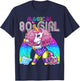 Magical 80's Girl Flossing Unicorn Leotard Leg Warmers Party T-Shirt - T-Shirt | Navy