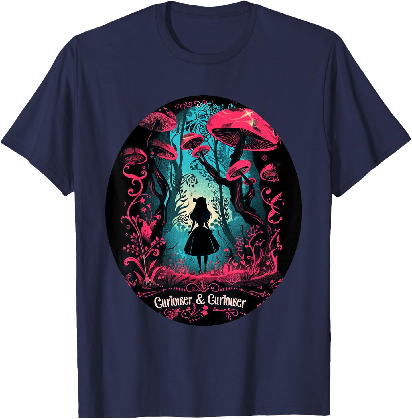 Alice in Wonderland , Black, S T-Shirt - T-Shirt | Navy