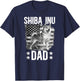 Shiba Inu Dad US Flag Shiba Inu Owner Shiba Inu Lover T-Shirt - T-Shirt | Navy