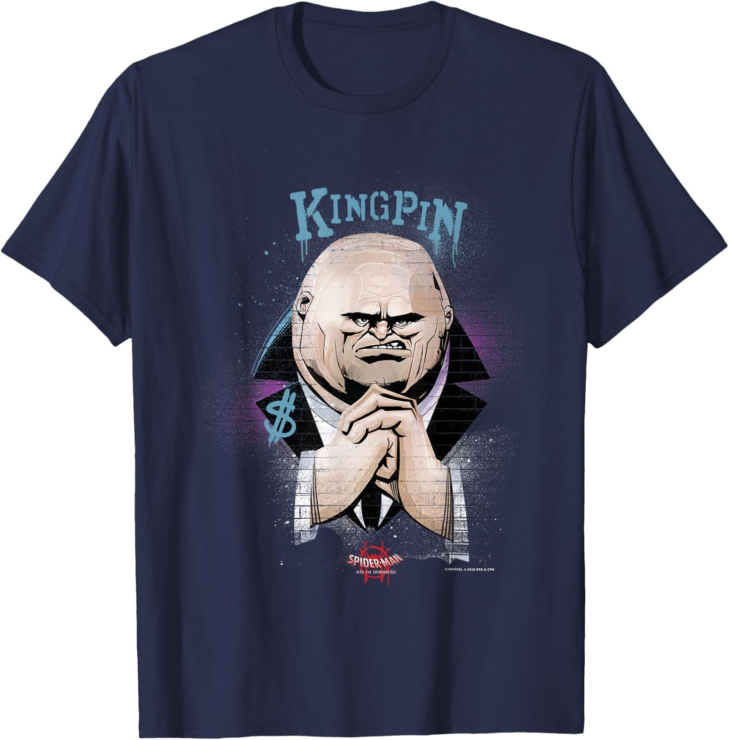 Marvel Spider-Man: Into The Spider-Verse Kingpin Graffiti T-Shirt - T-Shirt | Navy