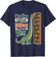 Reading Gives You a Different Point of View Dinosaur Library T-Shirt - T-Shirt | Navy