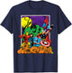 Marvel Heroes Pumpkin Patch Classic Retro Graphic T-Shirt - T-Shirt | Navy