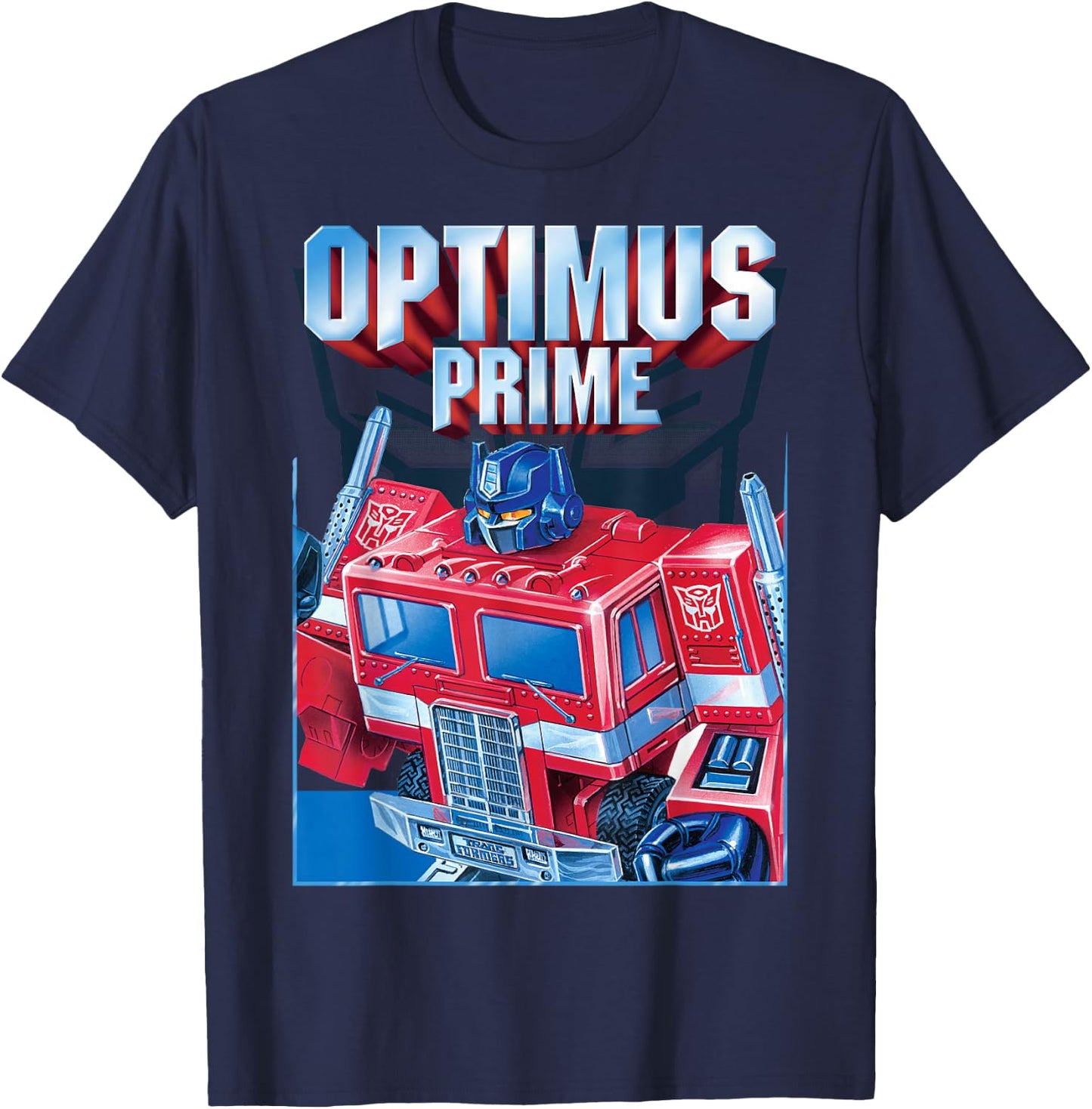 Transformers Optimus Prime Portrait Small T-Shirt - T-Shirt | Navy