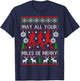 Christmas May All Your Miles Be Merry, Runner Christmas T-Shirt - T-Shirt | Navy