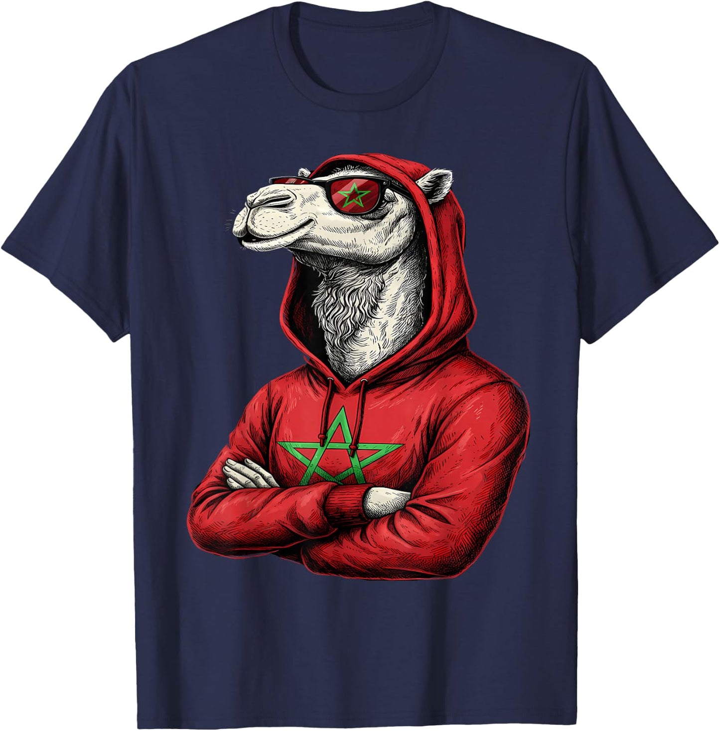 Morocco Flag Moroccan Pride T-Shirt - T-Shirt | Navy