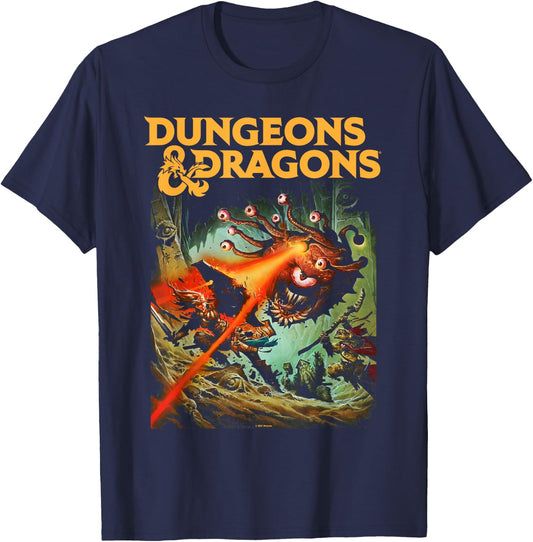 Dungeons & Dragons Strike the Beholder , black T-Shirt - T-Shirt | Navy