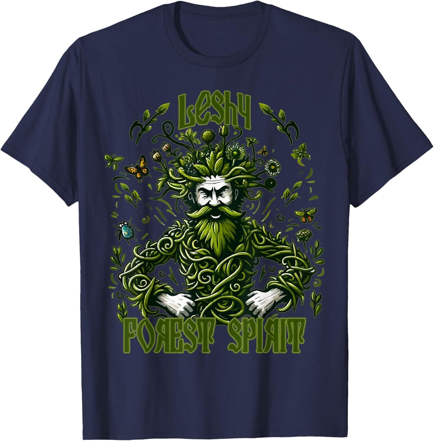 Leshy Slavic Folklore Forest Spirit Slavic Mythology T-Shirt - T-Shirt | Navy