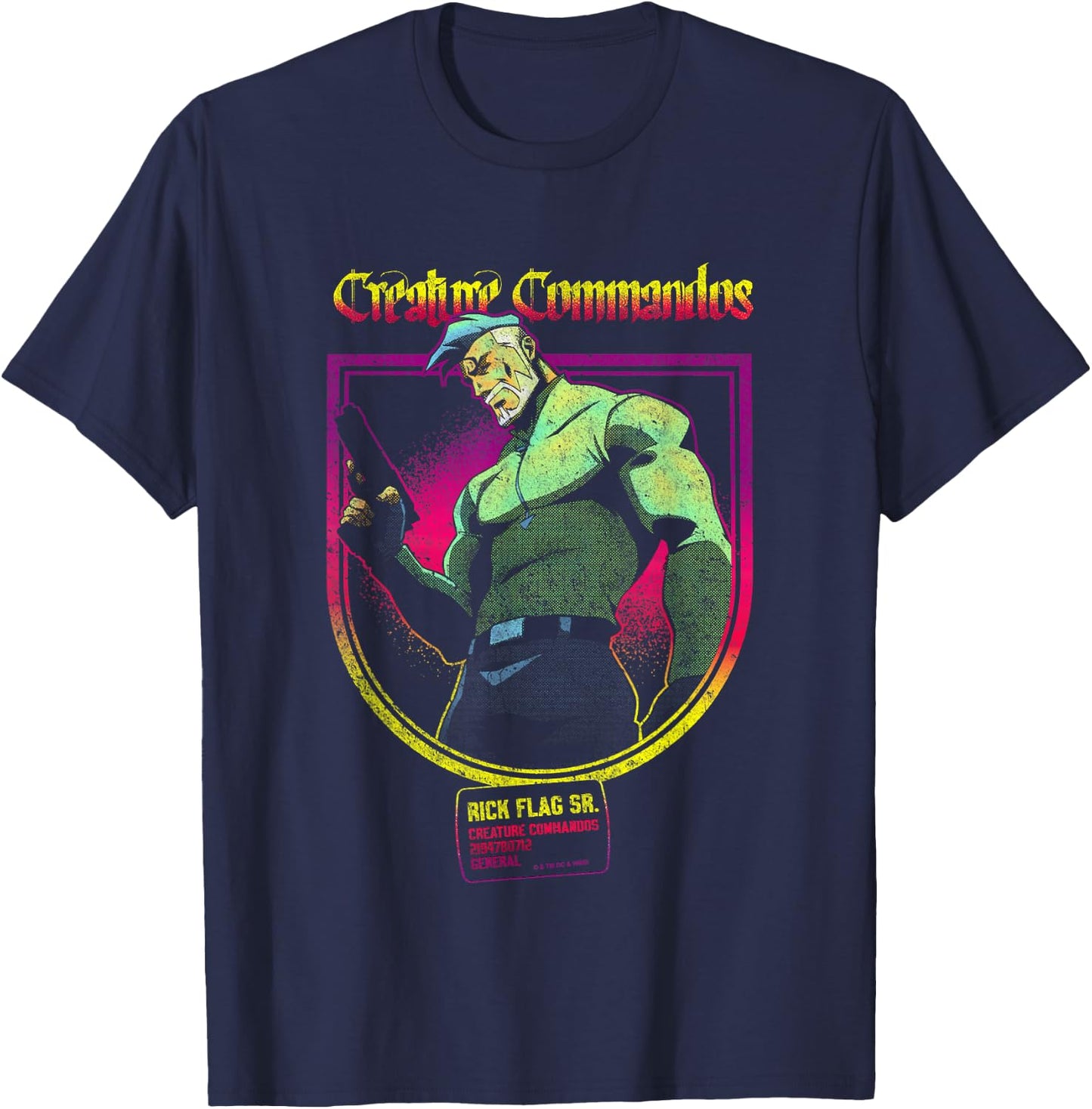 Rick Flag Sr. Vintage Poster T-Shirt - T-Shirt | Navy