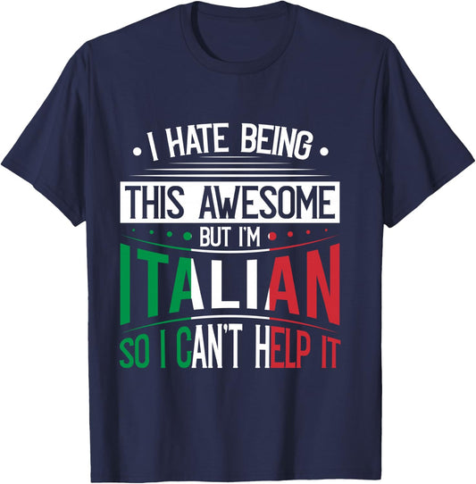 Italian Roots Outfit Funny Italy Heritage Men Women T-Shirt - T-Shirt | Navy