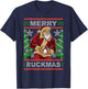 Rugby Ugly Christmas Santa Merry Ruckmas Xmas T-Shirt - T-Shirt | Navy