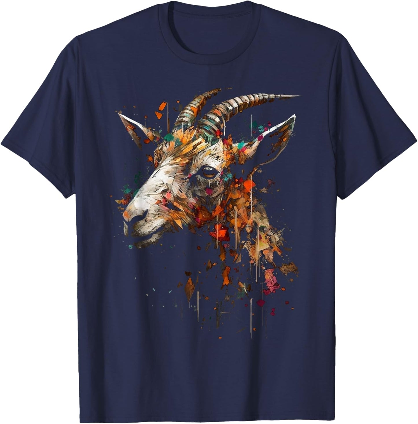 Goat art - animal farm motif goat T-Shirt - T-Shirt | Navy