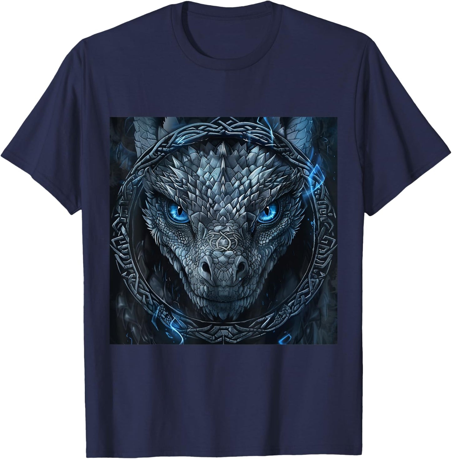 Viking Dragon Jormungandr & Niddhogg Vikings Dragon , black T-Shirt - T-Shirt | Navy