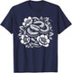 Snake Flowers Snake Lover T-Shirt - T-Shirt | Navy