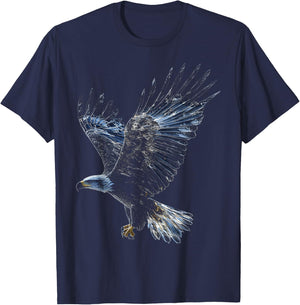 Eagle Bird Graphic Animal Art Eagle T-Shirt - T-Shirt | Navy