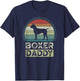 Boxer Daddy, Father's Day, Boxer Dog Dad T-Shirt - T-Shirt | Navy