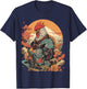 Vintage Japanese Art Samurai Rooster T-Shirt - T-Shirt | Navy