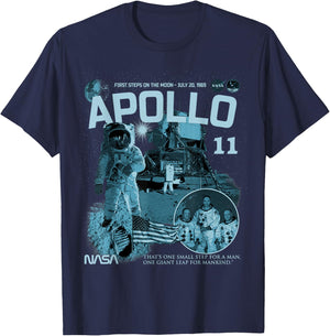 NASA Apollo 11 Mission July 20, 1969 T-Shirt - T-Shirt | Navy