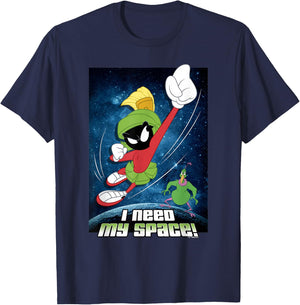 Looney Tunes Marvin & Instant Martian Need Space Poster T-Shirt - T-Shirt | Navy
