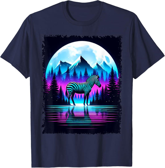 Spirit Animal Zebra Men Women Kids Christmas T-Shirt - T-Shirt | Navy