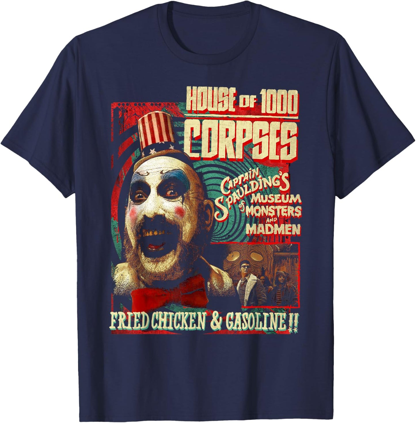 Rob Zombie - Captain Spaulding Museum , black T-Shirt - T-Shirt | Navy