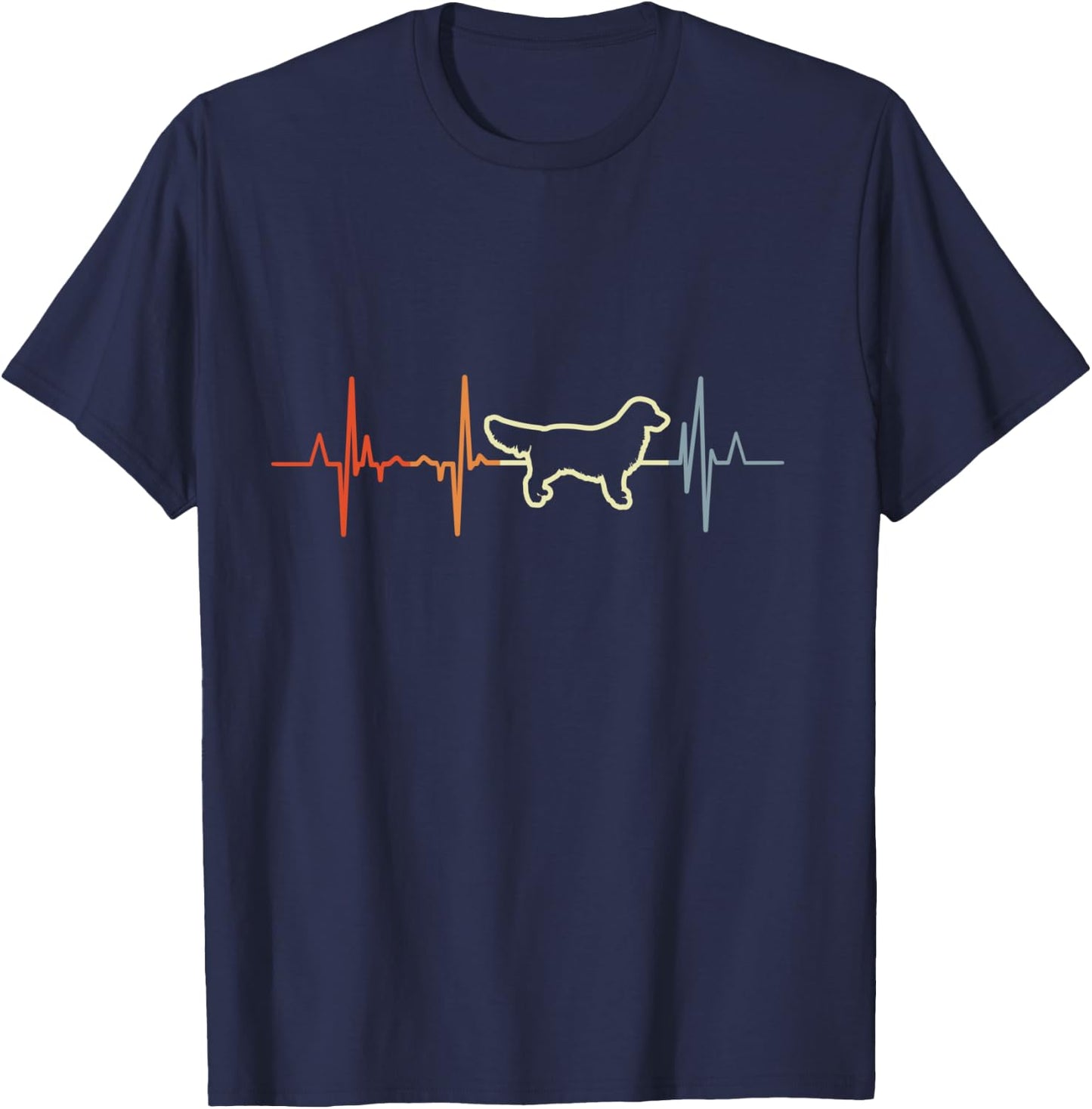 I Love Golden Retriever T-Shirt - T-Shirt | Navy