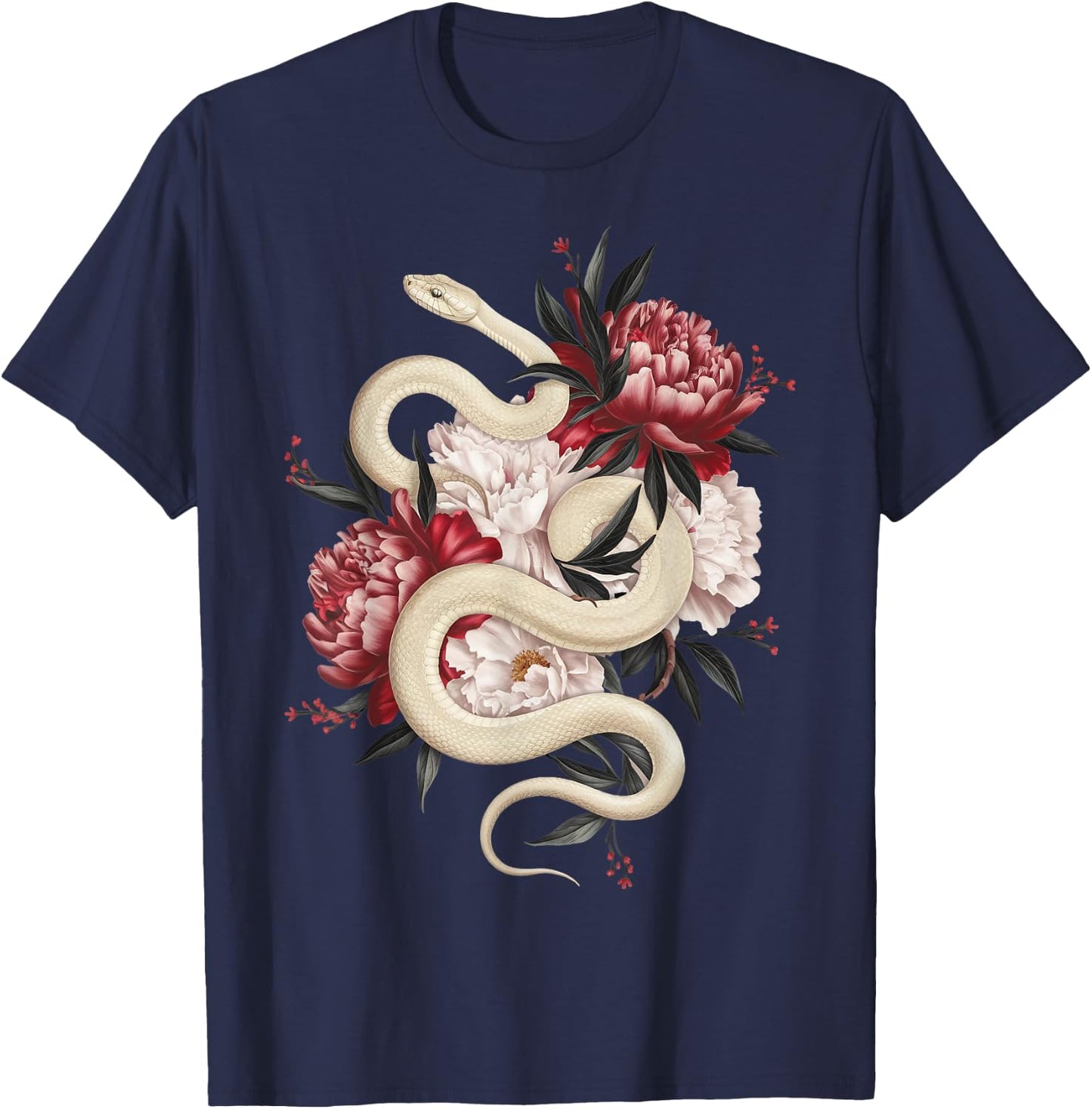 Year of The Snake 2025 Cool Snake Graphic Art T-Shirt - T-Shirt | Navy