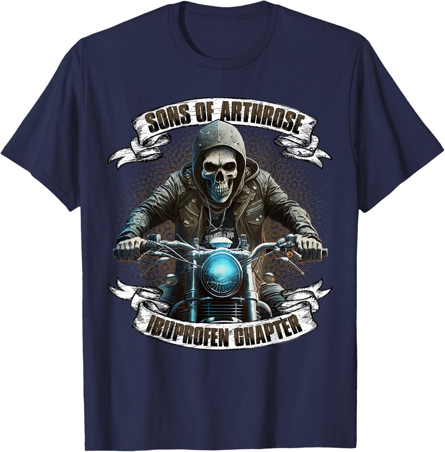 Sons of Arthrosis Ibuprofen Chapter Biker Motorcyclist , black T-Shirt - T-Shirt | Navy