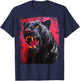 Red Panther Black T-Shirt - T-Shirt | Navy