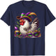 Mardi Gras Chicken Funny Outfit Farming Men Women Kids T-Shirt - T-Shirt | Navy