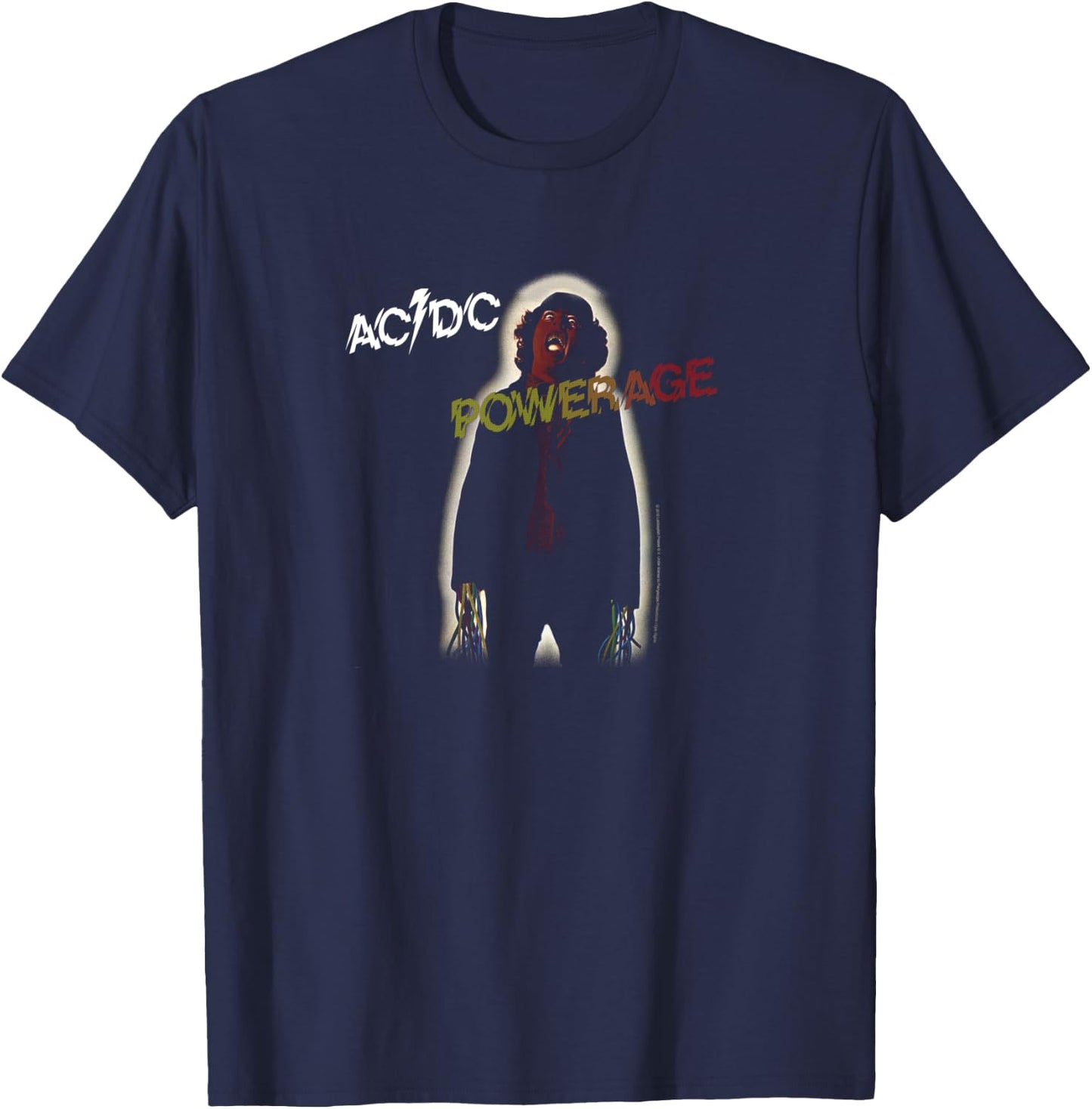 AC/DC - Pochette de l'album Powerage Manche Longue T-Shirt - T-Shirt | Navy