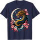 Dragon Asian Japanese Style Tattoo Aesthetic Dragon Japanese T-Shirt - T-Shirt | Navy