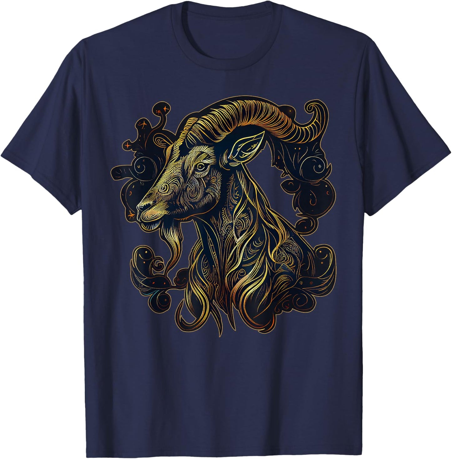 Year Of The Goat Chinese Zodiac Ram Animal Astrology T-Shirt - T-Shirt | Navy