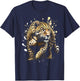 Cool Leopard with Ornate Paint Splashes T-Shirt - T-Shirt | Navy