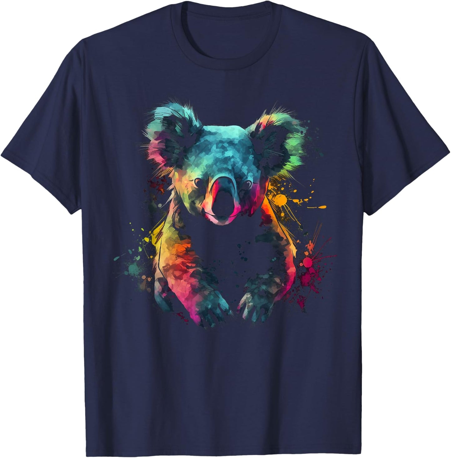Koala Bunt Kunstwerk - Tiermotiv Kunst Tier Koala T-Shirt - T-Shirt | Navy