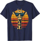 Giraffe Vintage Sunglasses Funny T-Shirt - T-Shirt | Navy