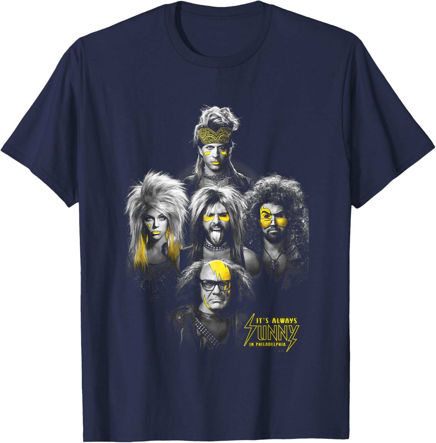 It's Always Sunny In Philadelphia The Gang Has Rock Vibes , Black, S T-Shirt - T-Shirt | Navy