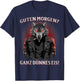Guten Morgen? Ganz Dünnes Eis! Lustiges Wolf Kaffee T-Shirt - T-Shirt | Navy
