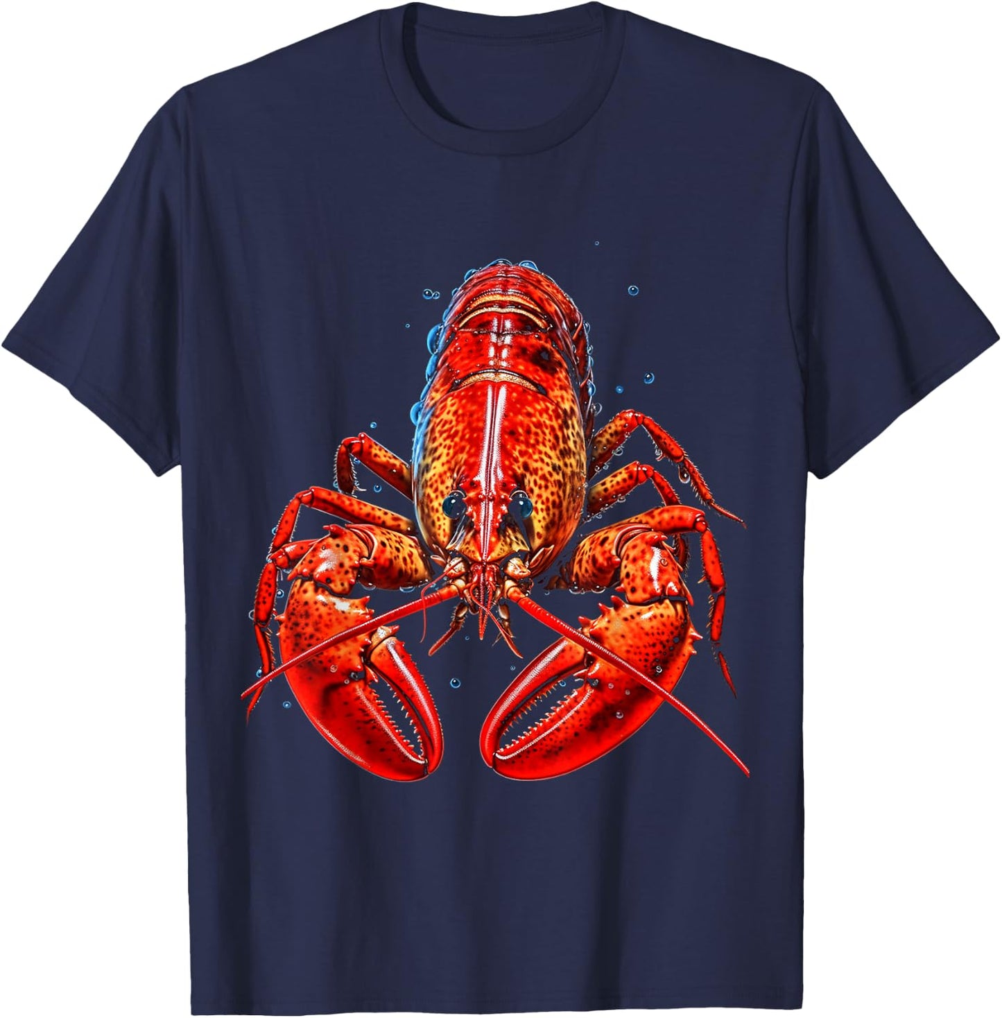 Lobster Animal Zoo Illustration Lobster T-Shirt - T-Shirt | Navy