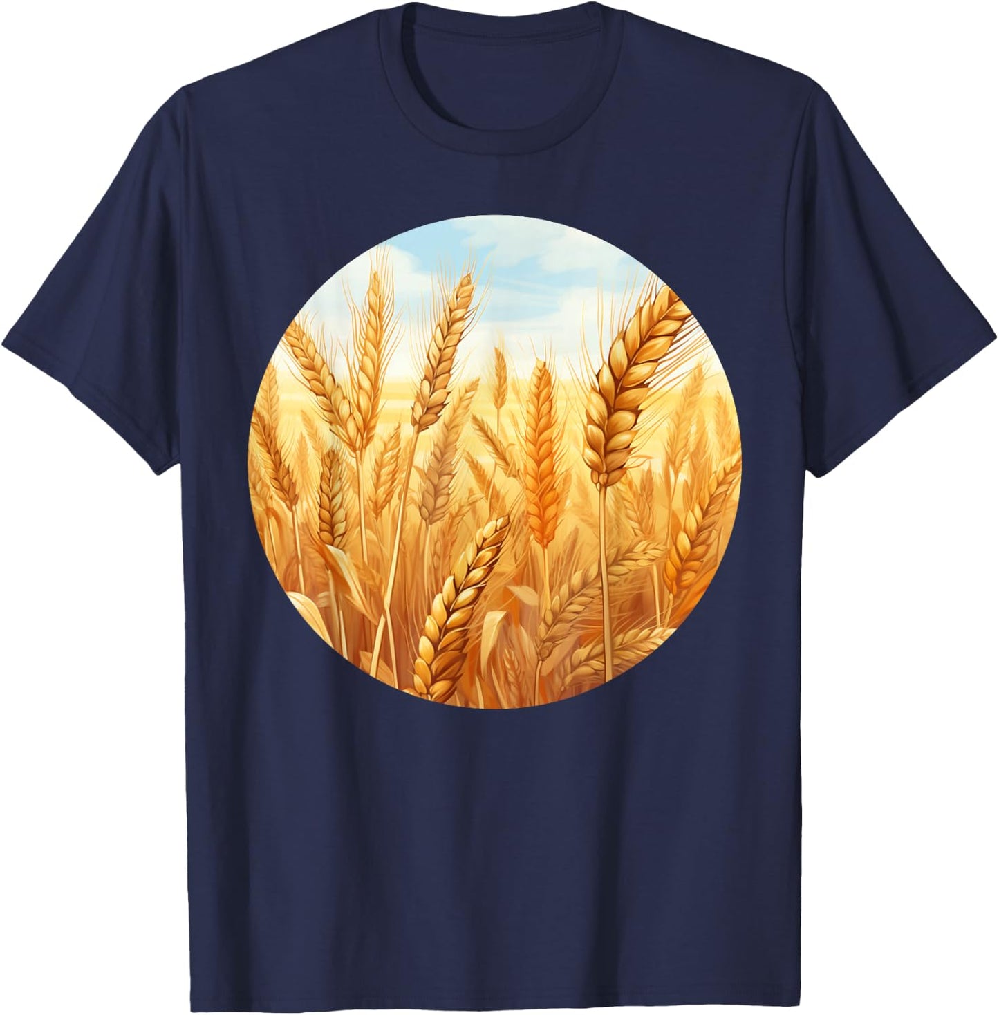 Happy Wheat Plants for Harvest Time Costume T-Shirt - T-Shirt | Navy