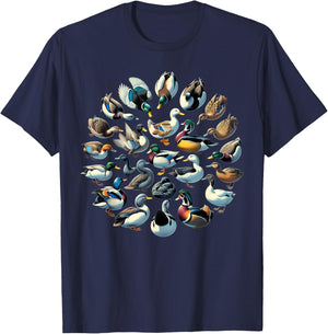 Types Of Duck Shirt for Ducks Lovers Women Kids Girls T-Shirt - T-Shirt | Navy