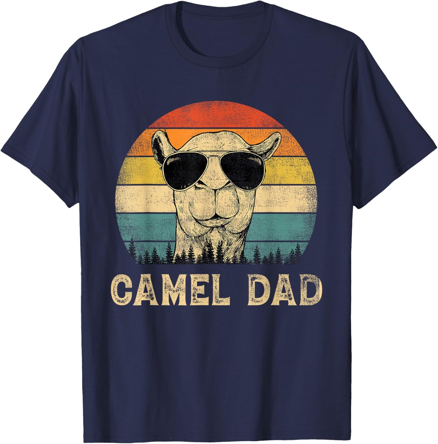 Vintage Camel Dad Camel Lovers Daddy Father's Day T-Shirt - T-Shirt | Navy