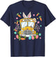 Bunny School Bus Easter Day Helloo Spring For Boys Girls Kid T-Shirt - T-Shirt | Navy