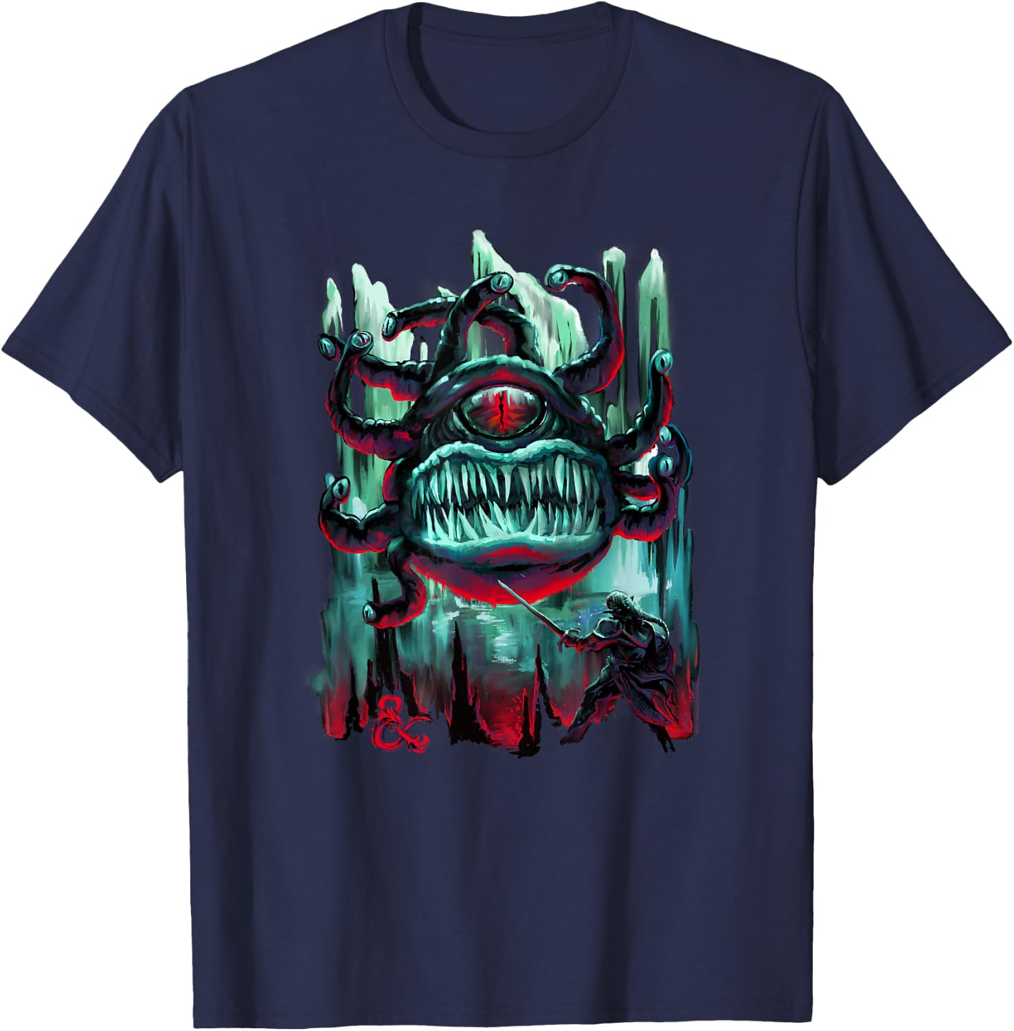 Dungeons & Dragons Wizards of the Coast Painted Beholder T-Shirt - T-Shirt | Navy